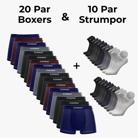 ECOAWEAR Megapack - 20 Boxers & 10 Par Strumpor